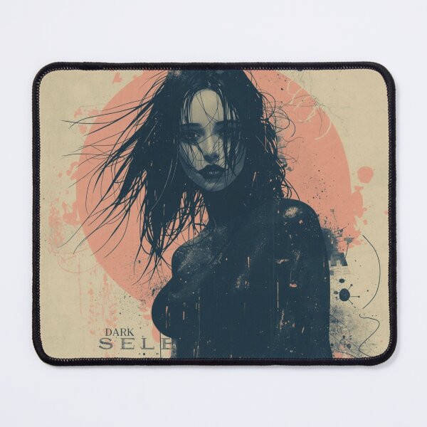 Item preview, Dark Self Aesthetic Goth Woman Ink Illustration designed and sold by ERODED SELF.