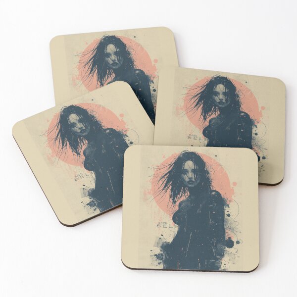 Item preview, Dark Self Aesthetic Goth Woman Ink Illustration designed and sold by ERODED SELF.