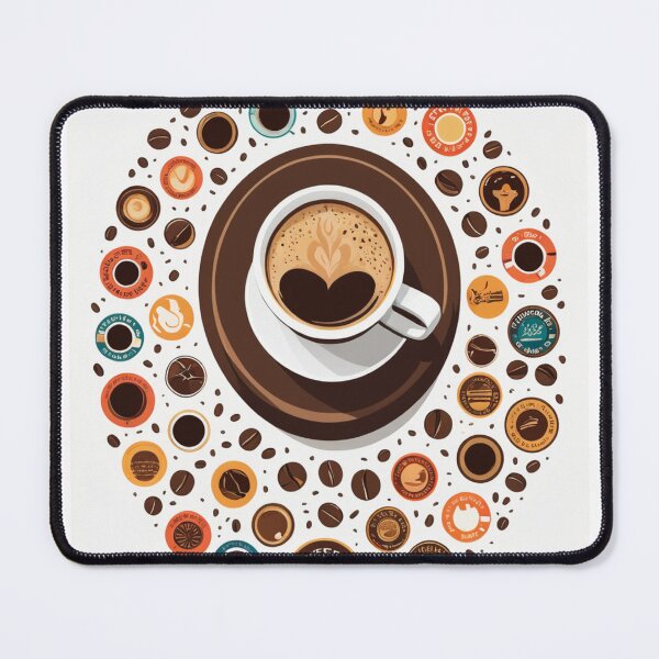 Item preview, Coffee Cup Character Circular Badge Emblem – Coffee lover gift designed and sold by michallechowicz.