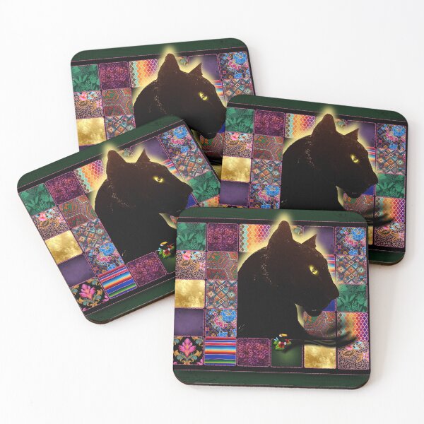 Item preview, Midnight Panther Jewel Patchwork Art designed and sold by ArtistsAtticWI.