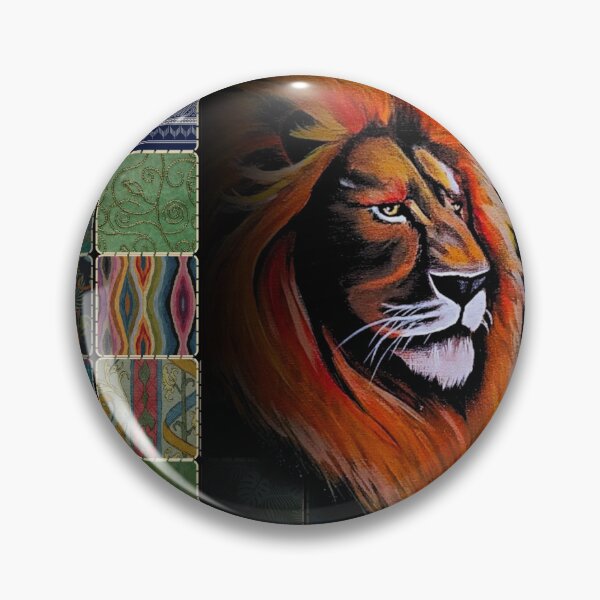 Item preview, Majestic Lion Patchwork Animal Art designed and sold by ArtistsAtticWI.