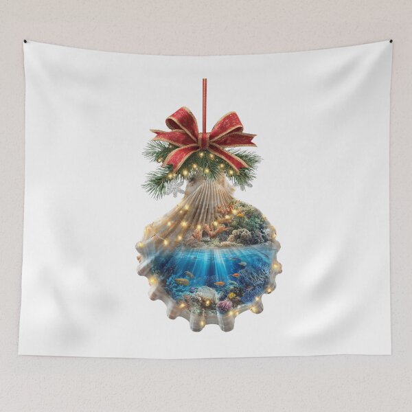 Item preview, Coastal Christmas Ocean Seashell Ornament  designed and sold by LC&LCPlatform.