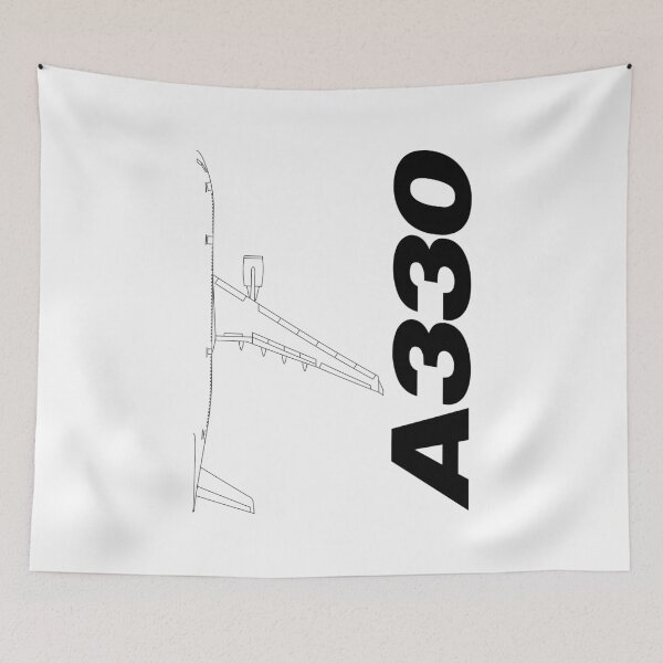 Item preview, A330 Commercial Jetliner Technical Blueprint (Black Edition) designed and sold by Magazine Combate.