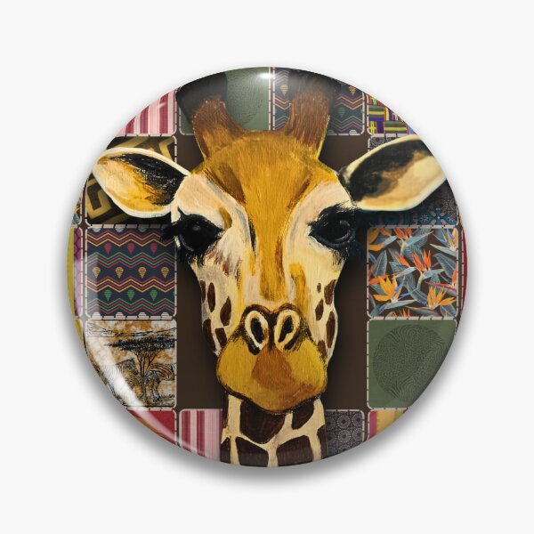 Item preview, Giraffe Safari Patchwork Animal Art designed and sold by ArtistsAtticWI.