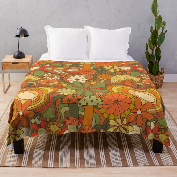 Item preview, Groovy Mushroom Garden in Orange designed and sold by YesterdayColl.