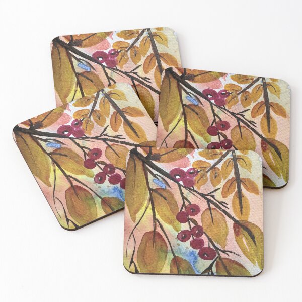 Item preview, Autumn Original Watercolour - Branches, Leaves and Berries designed and sold by LakeArtWorks.