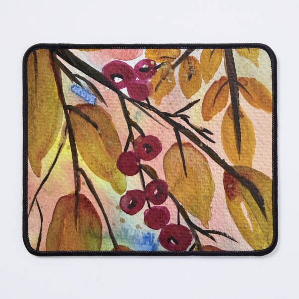 Item preview, Autumn Original Watercolour - Branches, Leaves and Berries designed and sold by LakeArtWorks.