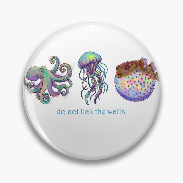 Item preview, Sea animals remind you not to lick the walls designed and sold by DoodlingMissy.