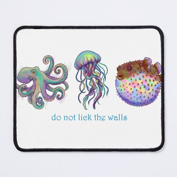 Item preview, Sea animals remind you not to lick the walls designed and sold by DoodlingMissy.