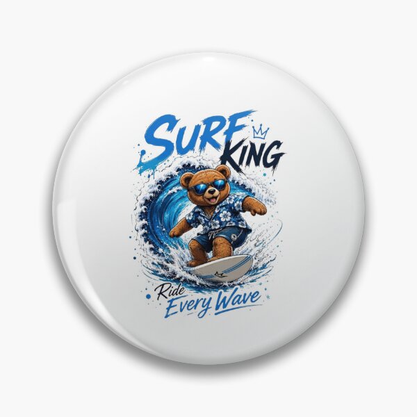 Item preview, Cool Surfing Bear King Ride Every Wave designed and sold by BlasiseDS.