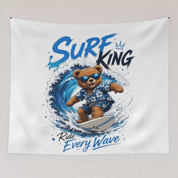 Item preview, Cool Surfing Bear King Ride Every Wave designed and sold by BlasiseDS.