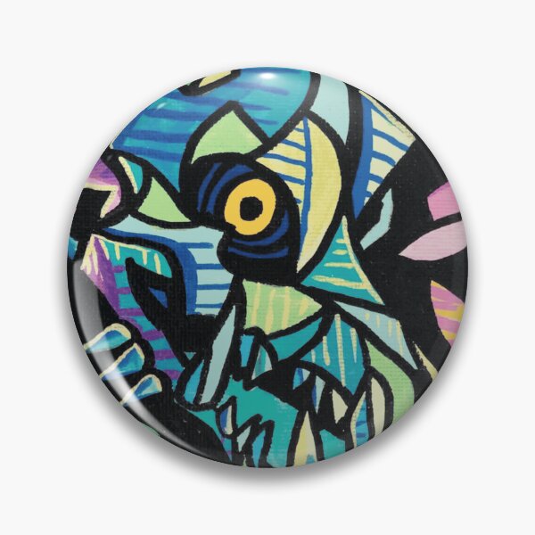 Item preview, Weirdcore Abstract Fanged Monster Head Illustration designed and sold by Chromatic-Cubes.
