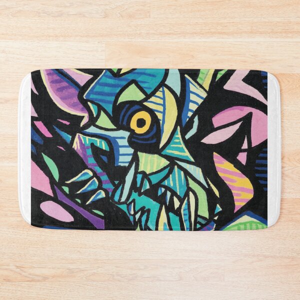 Item preview, Weirdcore Abstract Fanged Monster Head Illustration designed and sold by Chromatic-Cubes.
