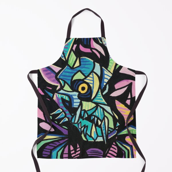 Artikelvorschau, Weirdcore abstrakte Illustration eines Monsterkopfes mit Reißzähnen entworfen und verkauft von Chromatic-Cubes.