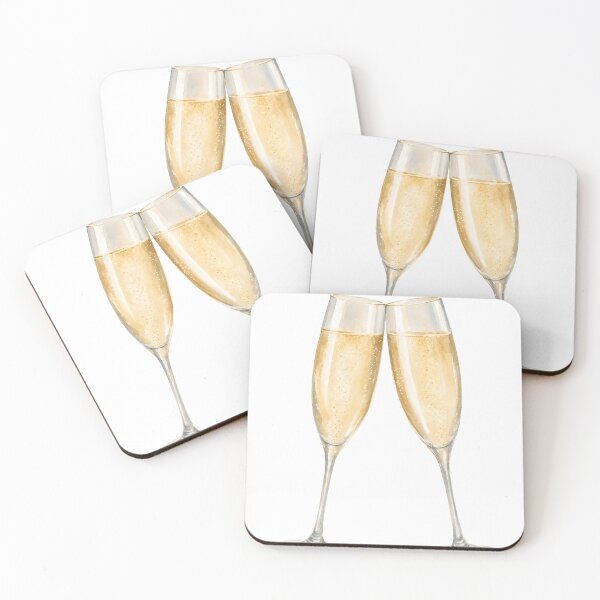 Item preview, Aesthetic Champagne Glass Art designed and sold by UnripeAlmond.