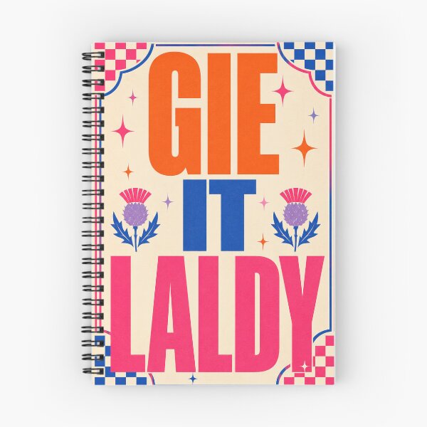 Item preview, Gie It Laldy Funny Scottish Saying Wall Art designed and sold by ArcanePrintsxo.