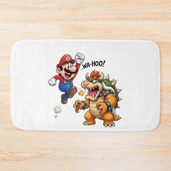 Item preview, Retro Plumber Jumping Victory Over Fire Monster designed and sold by Alaric4you.