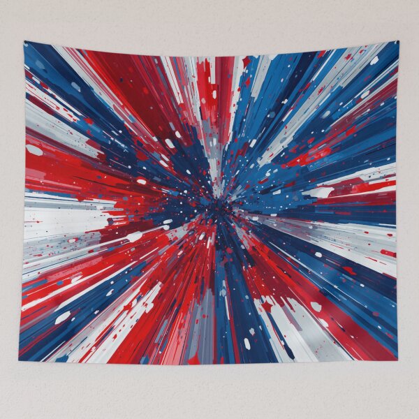 Item preview, Dynamic Patriotic 3D Starburst Paint Explosion designed and sold by Harmonic_Layers.