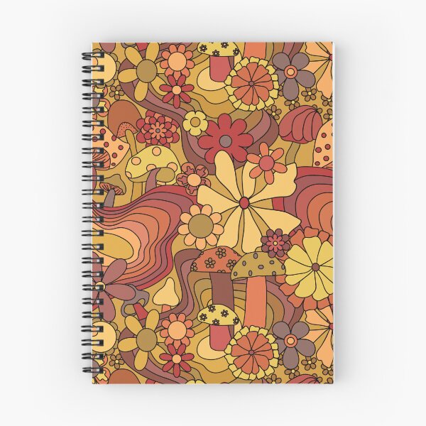 Item preview, Groovy Mushroom Garden in Rusty Orange Red designed and sold by YesterdayColl.
