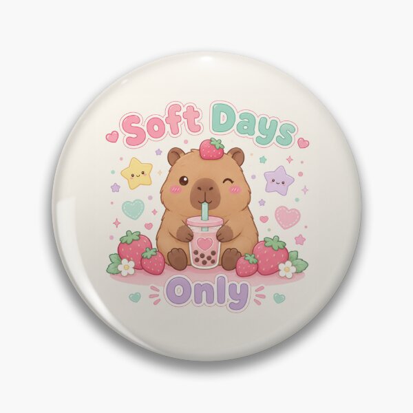Item preview, Soft Days Only – Kawaii Capybara designed and sold by QuixoticDigital.