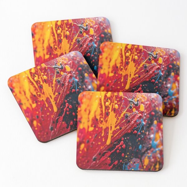 Item preview, Vivid Red and Yellow Action Paint Splatter designed and sold by Harmonic_Layers.