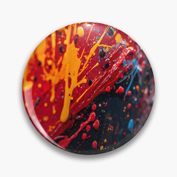 Item preview, Vivid Red and Yellow Action Paint Splatter designed and sold by Harmonic_Layers.