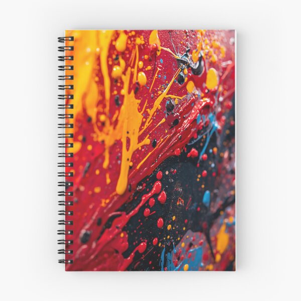 Item preview, Vivid Red and Yellow Action Paint Splatter designed and sold by Harmonic_Layers.