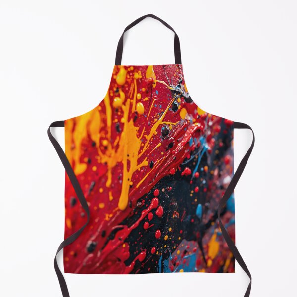 Item preview, Vivid Red and Yellow Action Paint Splatter designed and sold by Harmonic_Layers.