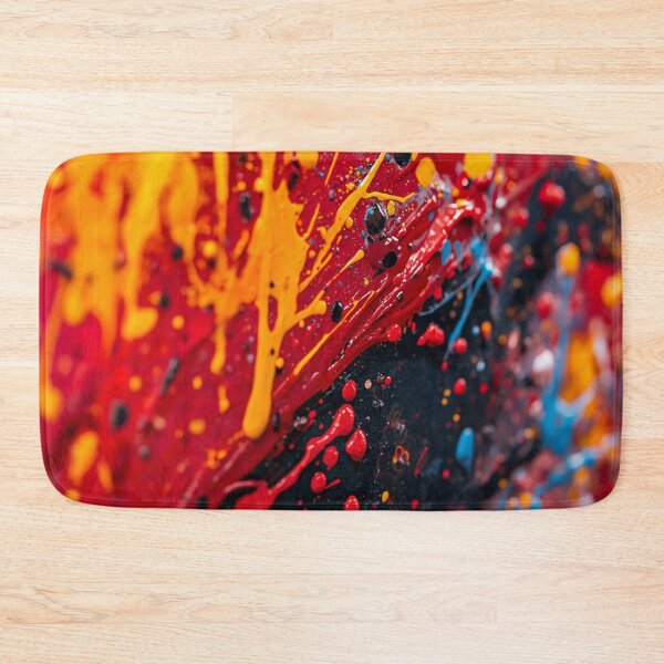 Item preview, Vivid Red and Yellow Action Paint Splatter designed and sold by Harmonic_Layers.