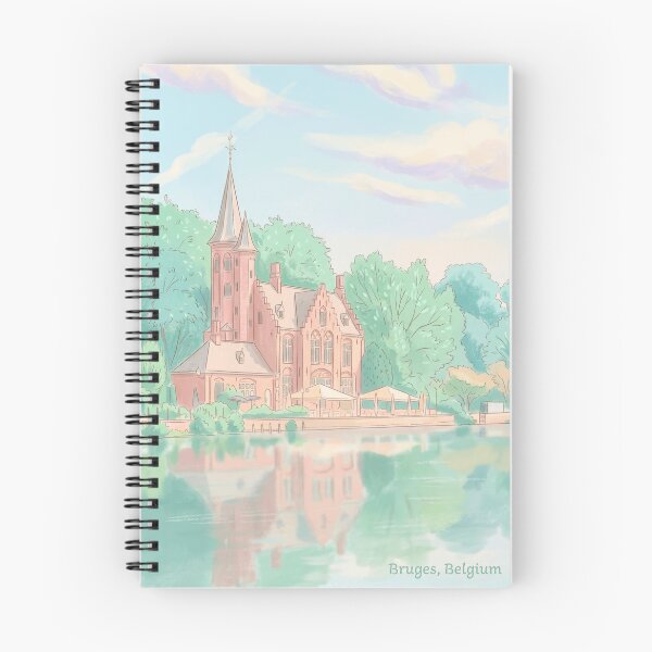 Item preview, Bruges Belgium Canal Side Illustration designed and sold by EV Design.