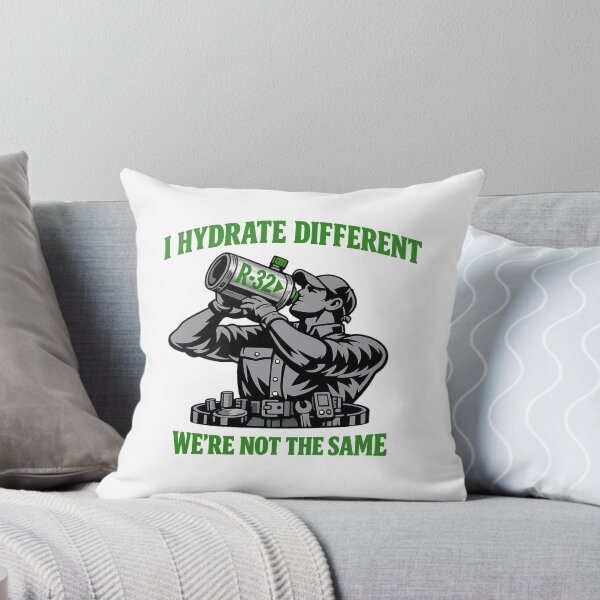 Artikelvorschau, Klimatechniker „Ich trinke anders“ R-32 Kältemittel-Meme-Design entworfen und verkauft von FrozenHeat97.