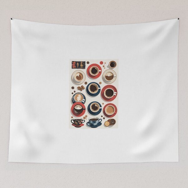 Item preview, Coffee Cup Character Ukiyo-e Woodblock Style – Coffee lover gift designed and sold by michallechowicz.