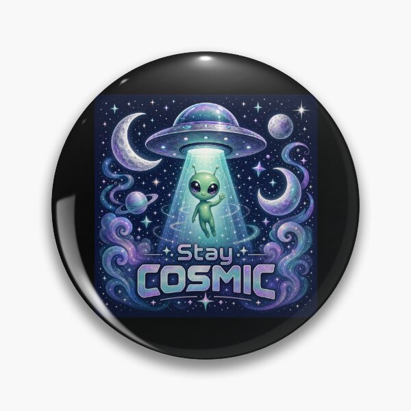 Item preview, Stay Cosmic – Kawaii Alien designed and sold by QuixoticDigital.