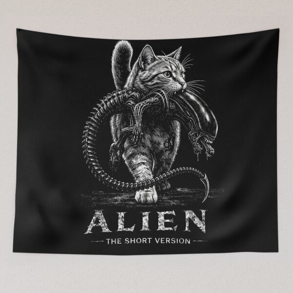 Item preview, Alien The Short Version - Funny Xenomorph Cat Parody designed and sold by iconiicc.