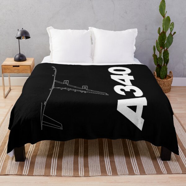 Item preview, A340 Commercial Jetliner Technical Blueprint (White Edition) designed and sold by Magazine Combate.