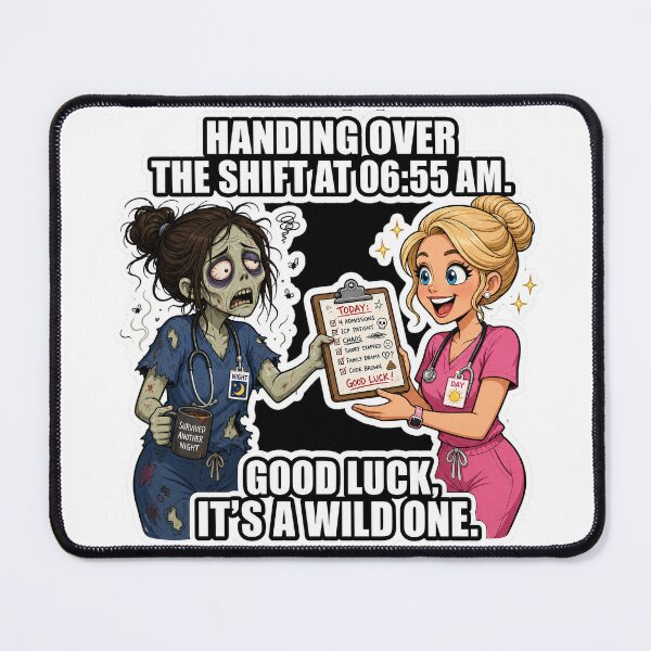 Item preview, Funny Night Shift Nurse Meme designed and sold by BestCoolStuff.