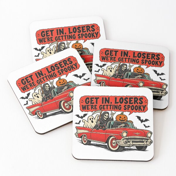 Item preview, Vintage Road Trip: Get In Losers We're Getting Spooky - Halloween Humor designed and sold by WolfmanProphecy.