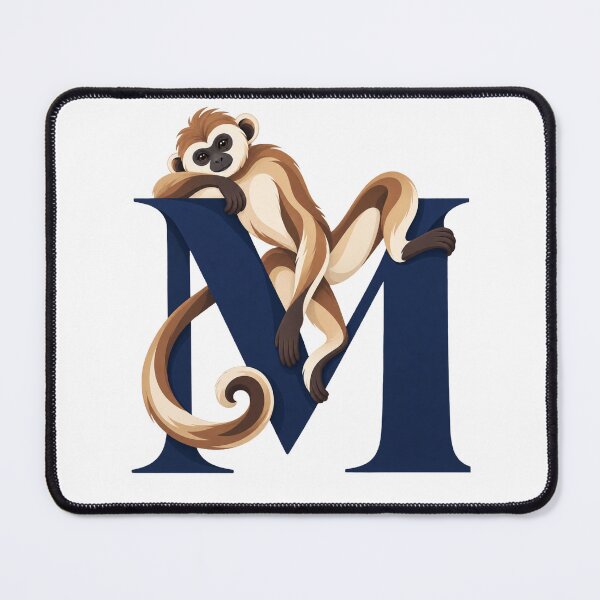 Item preview, Letter M Monkey Alphabet Art designed and sold by tmoca.