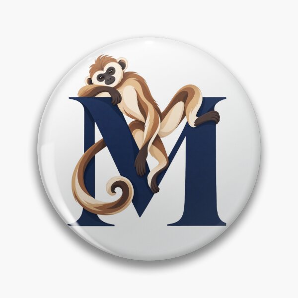 Item preview, Letter M Monkey Alphabet Art designed and sold by tmoca.