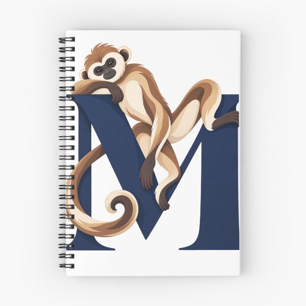 Item preview, Letter M Monkey Alphabet Art designed and sold by tmoca.