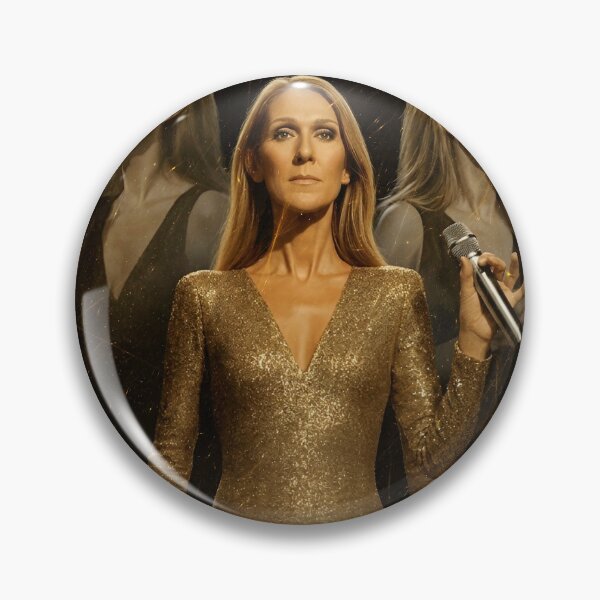 Item preview, Celine Dion Vintage Stage Performance Gold Dress Portrait designed and sold by iconiicc.
