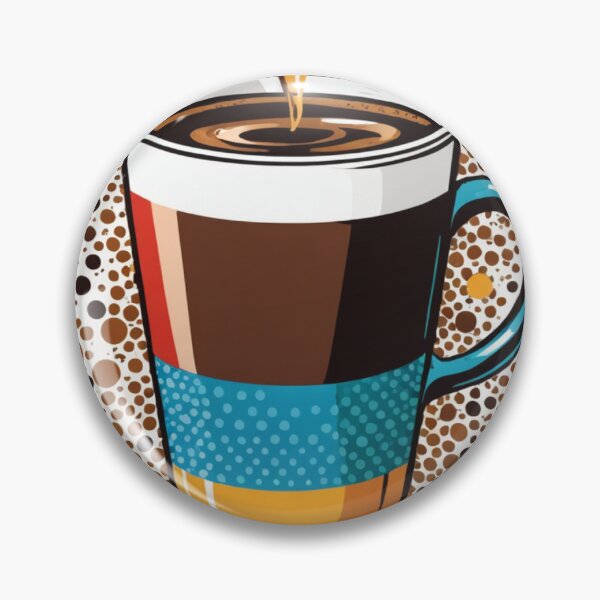 Item preview, Coffee Cup Character Pop Art Halftone Style – Coffee lover gift designed and sold by michallechowicz.
