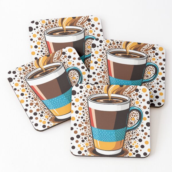 Item preview, Coffee Cup Character Pop Art Halftone Style – Coffee lover gift designed and sold by michallechowicz.