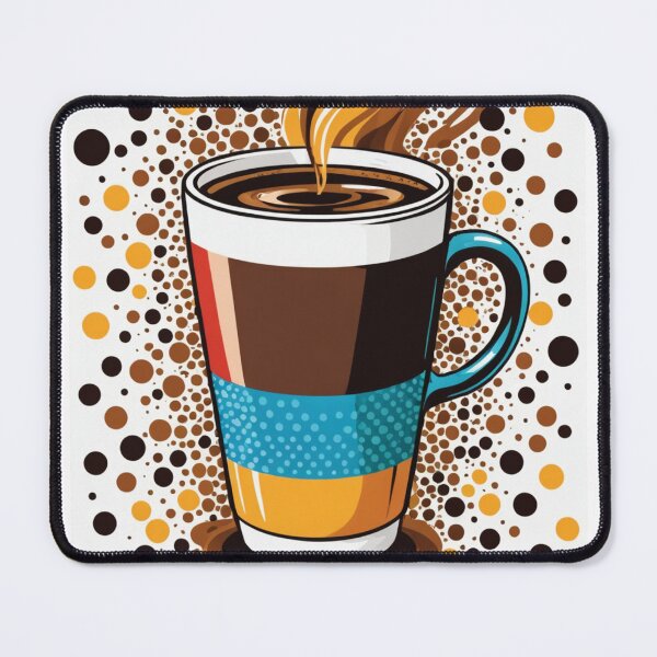 Item preview, Coffee Cup Character Pop Art Halftone Style – Coffee lover gift designed and sold by michallechowicz.