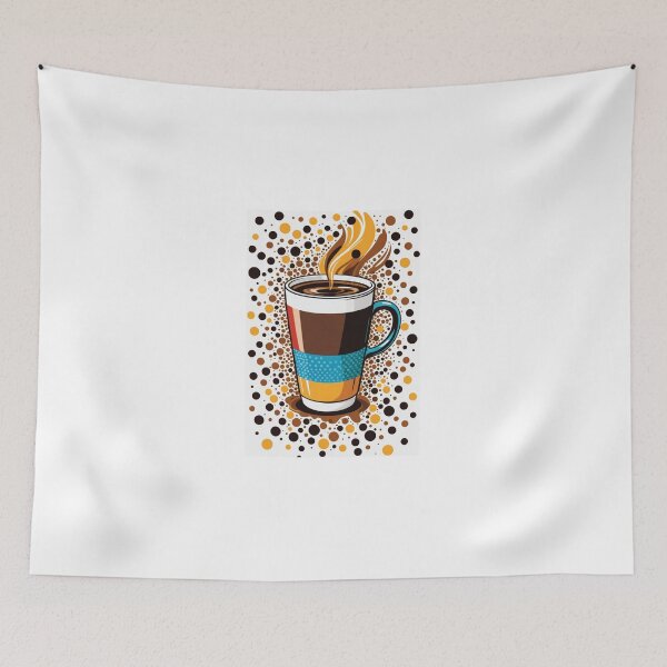 Item preview, Coffee Cup Character Pop Art Halftone Style – Coffee lover gift designed and sold by michallechowicz.