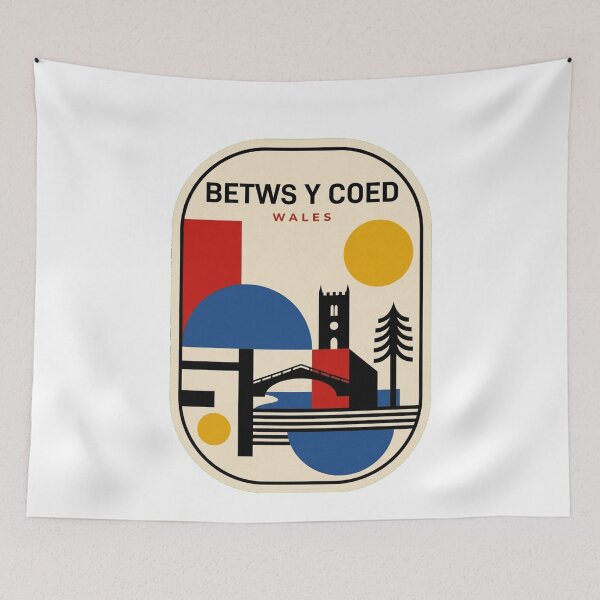 Item preview, Retro Betws Y Coed Bauhaus Geometric Skyline designed and sold by k3rstman1.