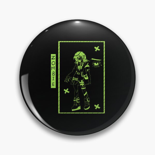 Item preview, Neon Green Zombie Girl Cyber Goth Line Art designed and sold by EmyschifferDesigns.