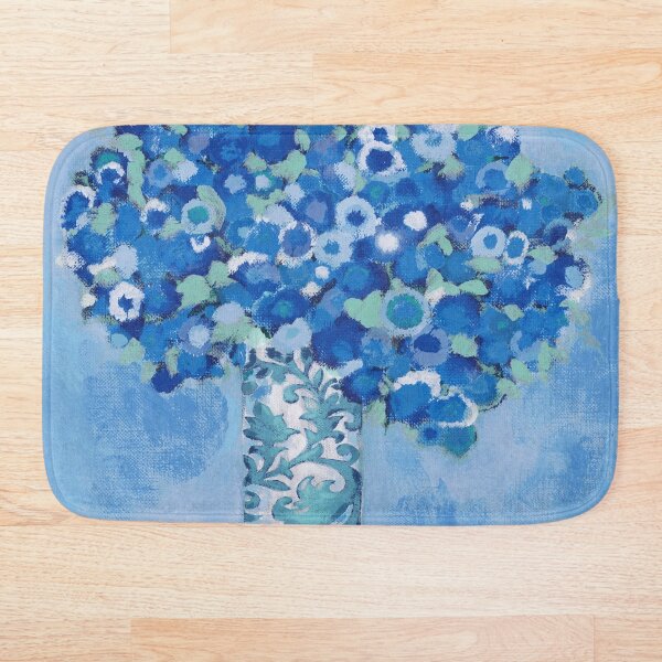 Artikelvorschau, Locker gemalte blaue Blumen in einer Vase entworfen und verkauft von Steve Haskamp.