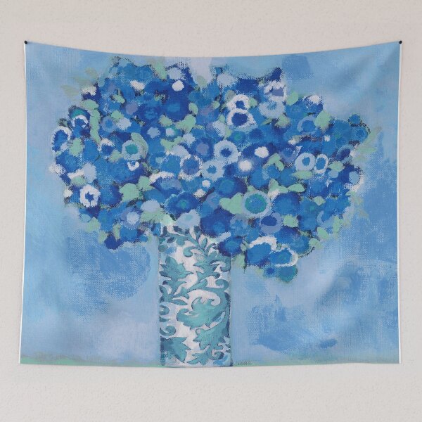 Item preview, Loosely Painted Blue flowers in a Vase designed and sold by Steve Haskamp.