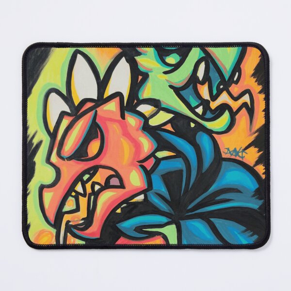 Item preview, Interlocked Fanged Beasts Graffiti Style Art designed and sold by Chromatic-Cubes.